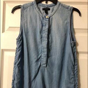 J Crew sleeveless chambray top